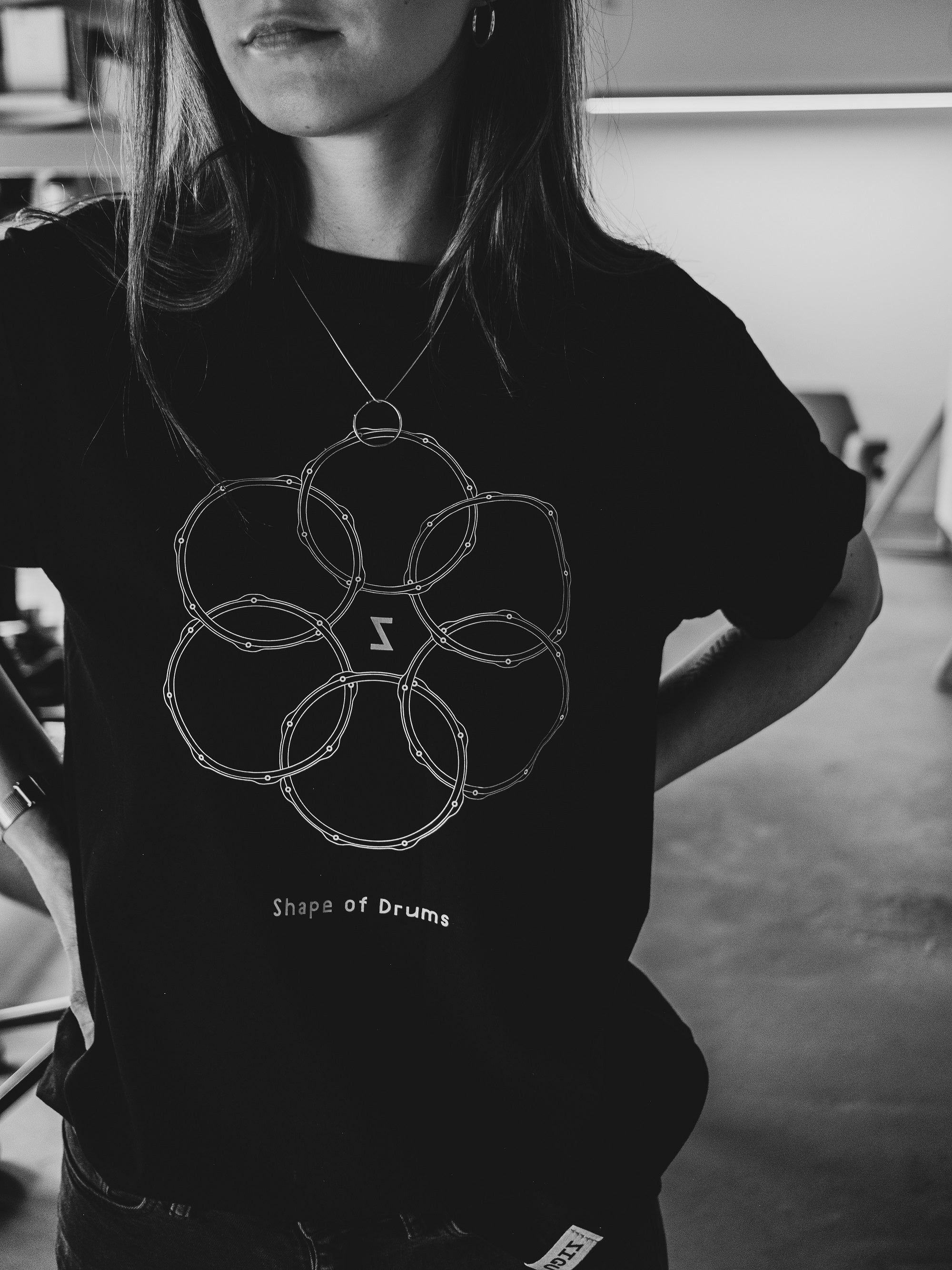 Organic cotton design t-shirt - SIGU drums